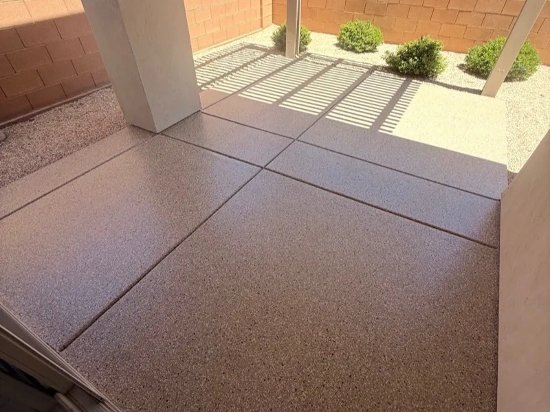 Flake epoxy patio coating St. George Utah