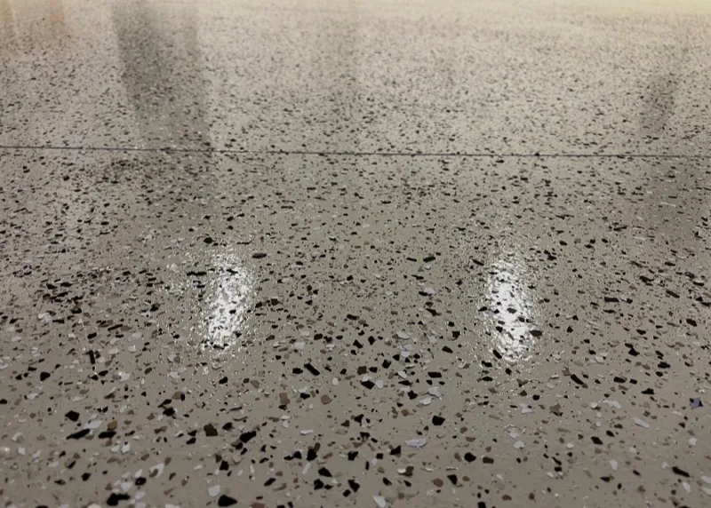 Flake epoxy garage floor St. George Utah